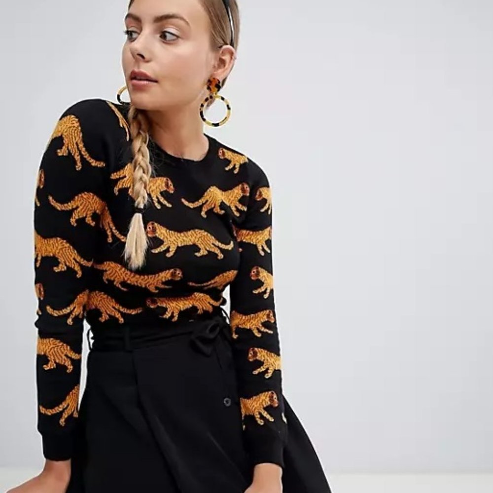 Tiger Print Sweater from ASOS